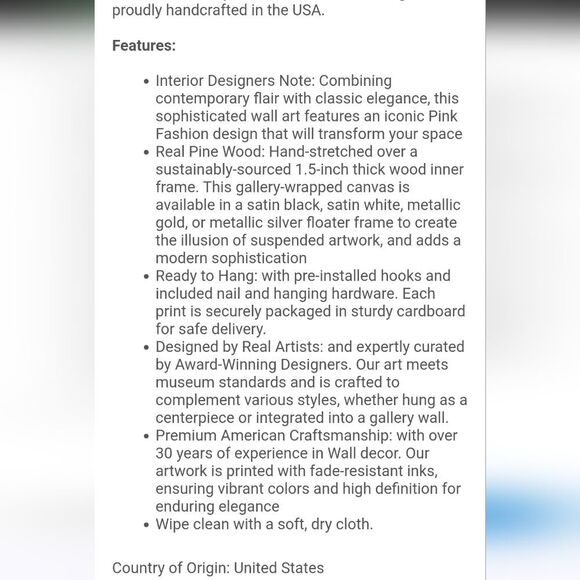 Design District Glam Sparkle Gucci Hand Embellished Framed Wall Decor - Picture 6 of 9